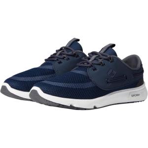 Sperry Authentic Original Float Cozy for Women – Anti-Slip Breathable Water Shoes made from Fully EVA Materials, Rubber Outsoles, and Textured Footbeds and Faux Fur Lining(Navy 1)