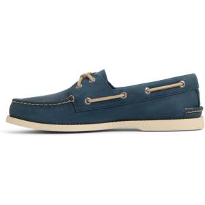 Sperry Authentic Original Float Cozy for Women – Anti-Slip Breathable Water Shoes made from Fully EVA Materials, Rubber Outsoles, and Textured Footbeds and Faux Fur Lining(Washed Navy)