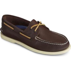 Sperry Authentic Original Float Cozy for Women – Anti-Slip Breathable Water Shoes made from Fully EVA Materials, Rubber Outsoles, and Textured Footbeds and Faux Fur Lining(Smooth Brown)