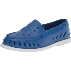 Sperry Authentic Original Float Cozy for Women – Anti-Slip Breathable Water Shoes made from Fully EVA Materials, Rubber Outsoles, and Textured Footbeds and Faux Fur Lining(Blue Speckle)