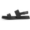 Sperry womens Capri Leather Two Strap Slingback Sandal(Black)