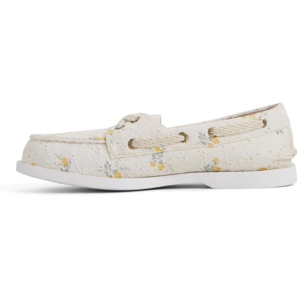 imageSperry Ladies Authentic Original 2 Eye Lite Canvas Boat Shoe Seashell Print 105Embossed Floral