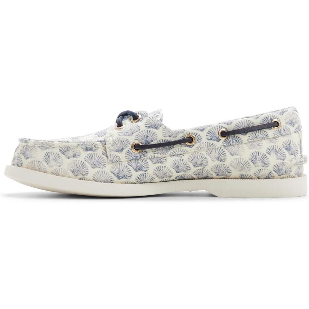 imageSperry Ladies Authentic Original 2 Eye Lite Canvas Boat Shoe Seashell Print 105Seashell Print