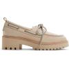 Sperry Womens Authentic Original 2 Eye Leather Lug Boat Shoe(Cream Nubuck)