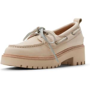 Sperry Womens Authentic Original 2 Eye Leather Lug Boat Shoe(Cream Nubuck)