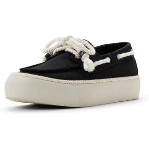 Sperry Women’s Cove Canvas Platform Boat Shoe(Black)