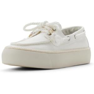 Sperry Women’s Cove Canvas Platform Boat Shoe(White)