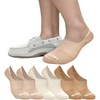 Sperry Men’s 6-Pack Arch Hugger No Show Socks, Non-Slip Loafer Socks for Boat Shoes, Low Cut Invisible Liners with Heel Grip(Tan)