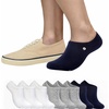 Sperry Men’s 8-Pack No Show Socks – Low Cut Ankle Socks for Everyday Wear | Moisture-wicking, Breathable, Non-slip(Navy Multi)