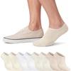 Sperry Men’s 8-Pack No Show Socks – Low Cut Ankle Socks for Everyday Wear | Moisture-wicking, Breathable, Non-slip(Tan)