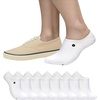 Sperry Men’s 8-Pack No Show Socks – Low Cut Ankle Socks for Everyday Wear | Moisture-wicking, Breathable, Non-slip(White)