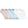 Sperry Women’s 6-Pack No Show Socks | Invisible Low Cut Liner, Moisture-Wicking, Non-Slip, Lightweight, Ideal for Sneakers(Beachwood Striped)