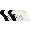 Sperry Women’s 6-Pack No Show Socks | Invisible Low Cut Liner, Moisture-Wicking, Non-Slip, Lightweight, Ideal for Sneakers(Coconut Striped)