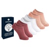 Sperry Women’s 6-Pack No Show Socks | Invisible Low Cut Liner, Moisture-Wicking, Non-Slip, Lightweight, Ideal for Sneakers(Pink Multi)