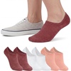 Sperry Women’s 6-Pack No Show Socks | Invisible Low Cut Liner, Moisture-Wicking, Non-Slip, Lightweight, Ideal for Sneakers(Pink Multi)