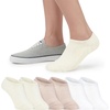 Sperry Women’s 6-Pack No Show Socks | Invisible Low Cut Liner, Moisture-Wicking, Non-Slip, Lightweight, Ideal for Sneakers(Tan)