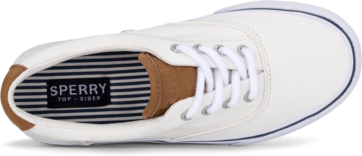 image:imageSperry Boys CVO Striper Ii Little Big Kid SneakerWhite Canvas