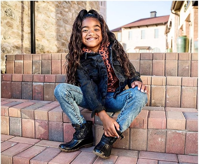 image:imageSperry Saltwater Rain Boot Little KidBig KidBlack