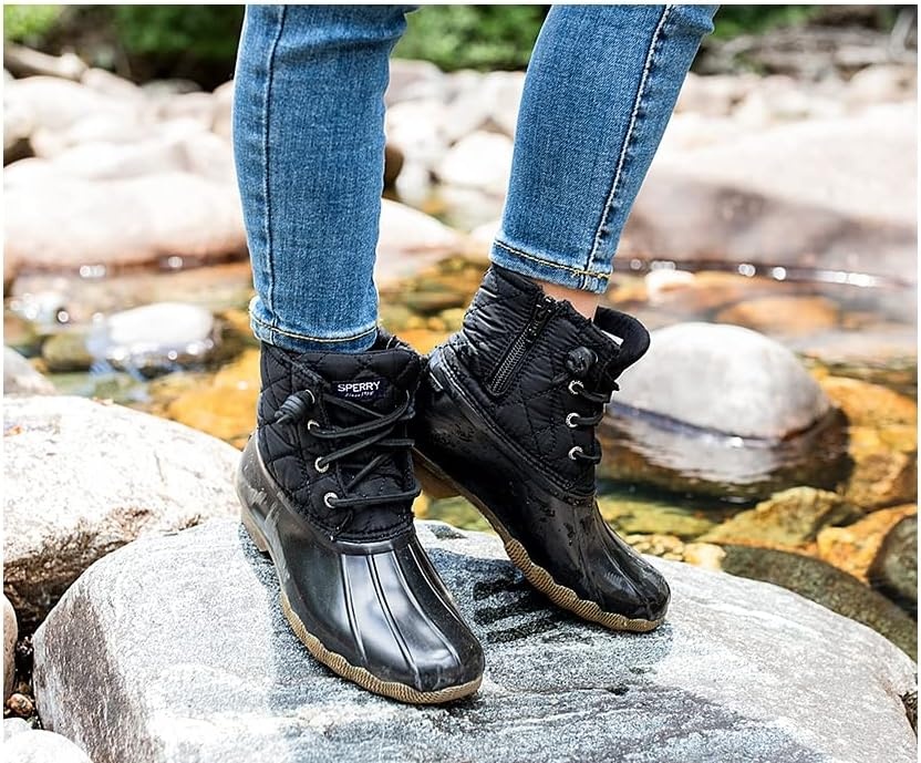 image:imageSperry Saltwater Rain Boot Little KidBig KidBlack