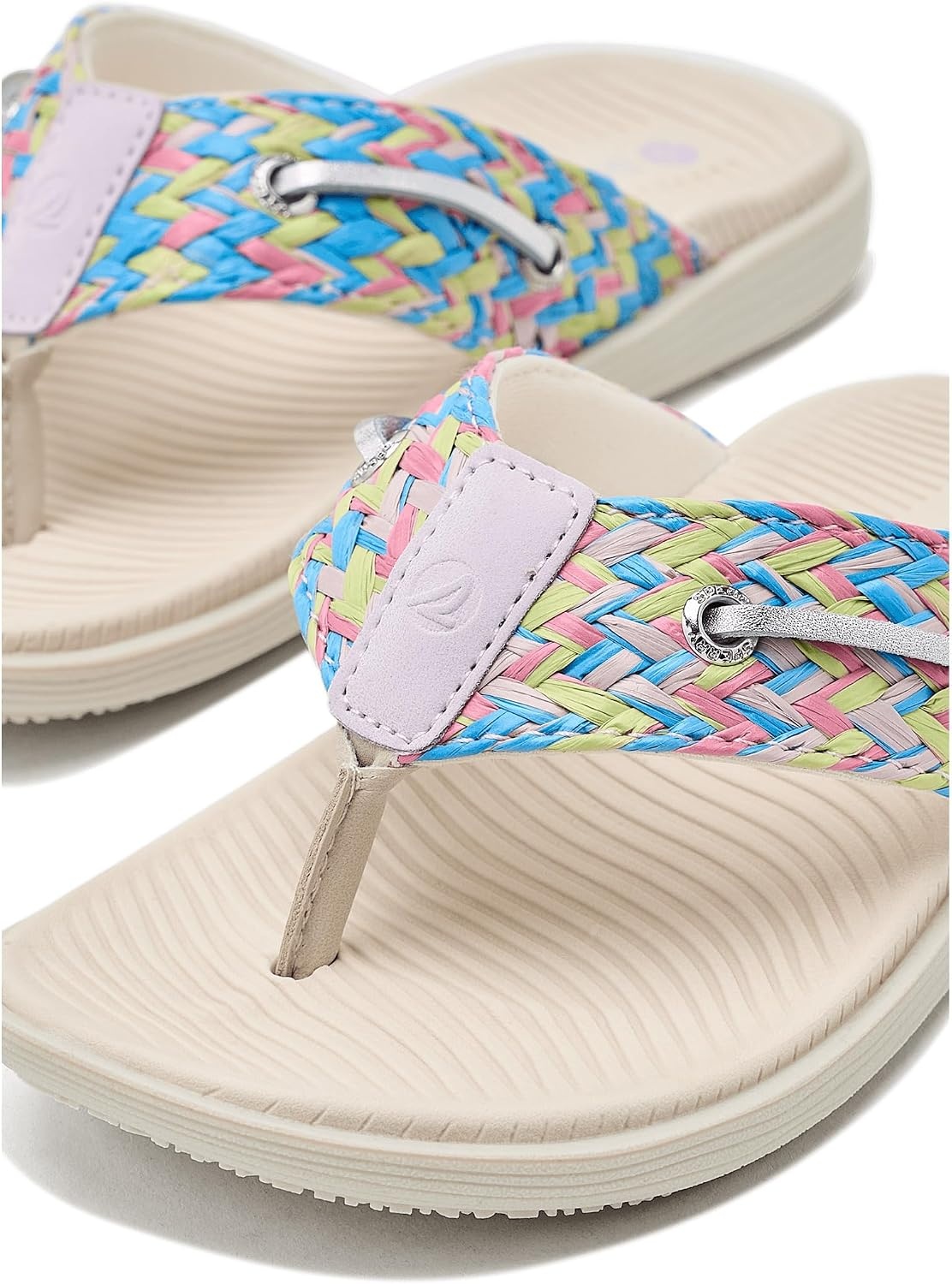 image:imageSperry girls Parrotfish Flip Flop Sandals Little KidBig KidMulti Color Woven Fabric