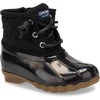 Sperry Saltwater Rain Boot (Little Kid/Big Kid)(Black)