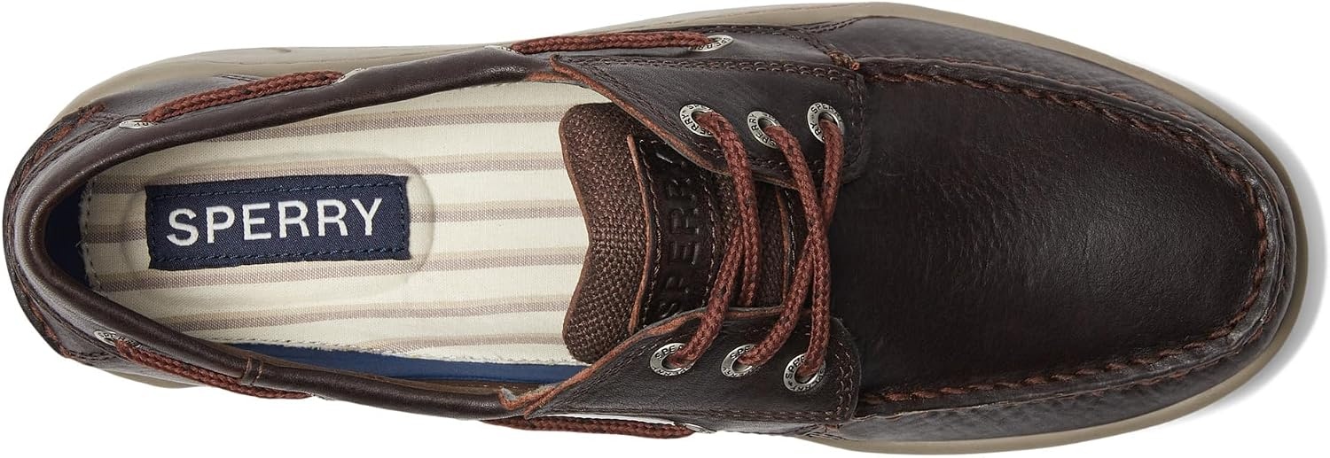 image:imageSperry Mens Billfish 3Eye Leather Boat ShoeBrown Combo
