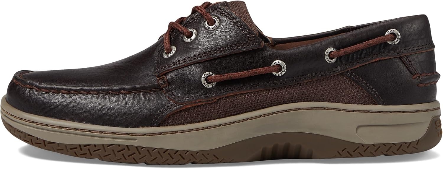 image:imageSperry Mens Billfish 3Eye Leather Boat ShoeBrown Combo