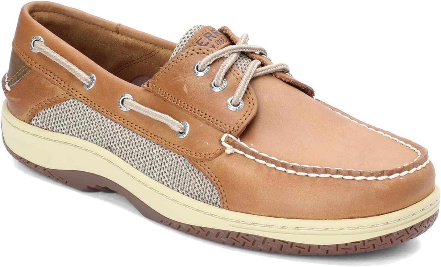 image:imageSperry Mens Billfish 3Eye Leather Boat ShoeDark Tan