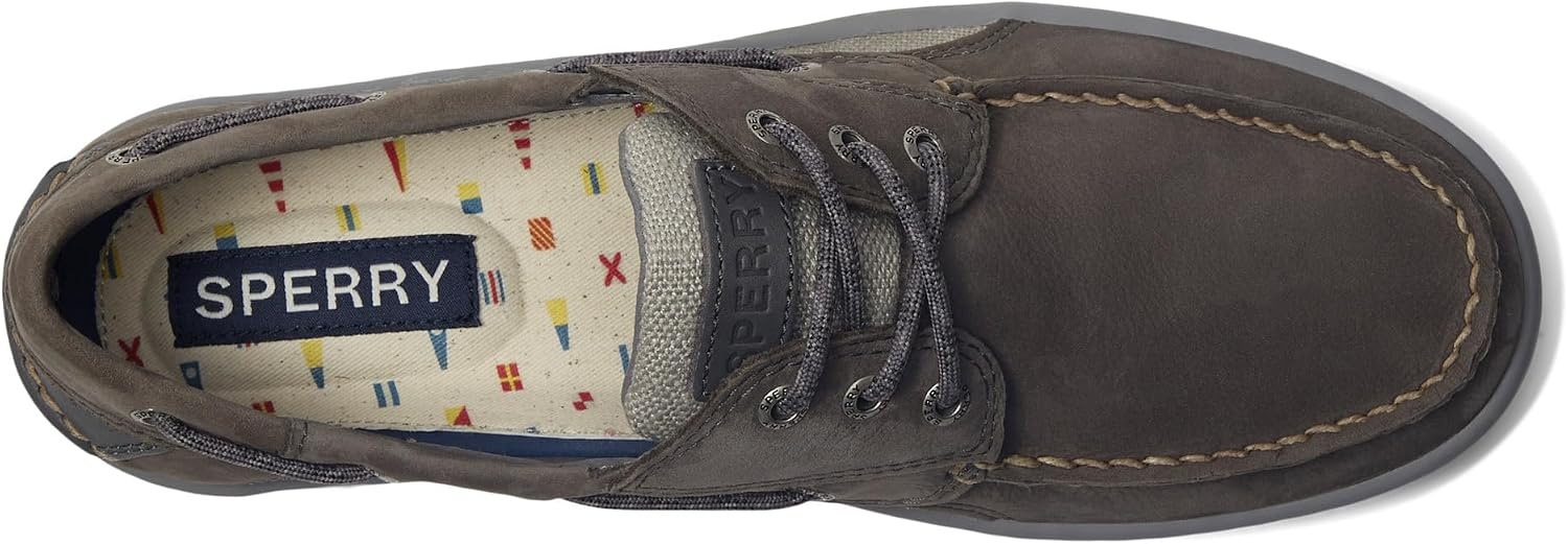 image:imageSperry Mens Billfish 3Eye Leather Boat ShoeGrey Nubuck