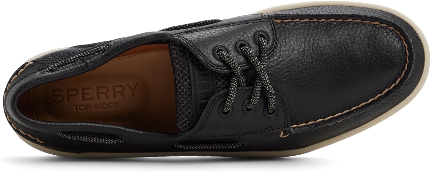 image:imageSperry Mens Billfish 3Eye Leather Boat ShoeJet Black