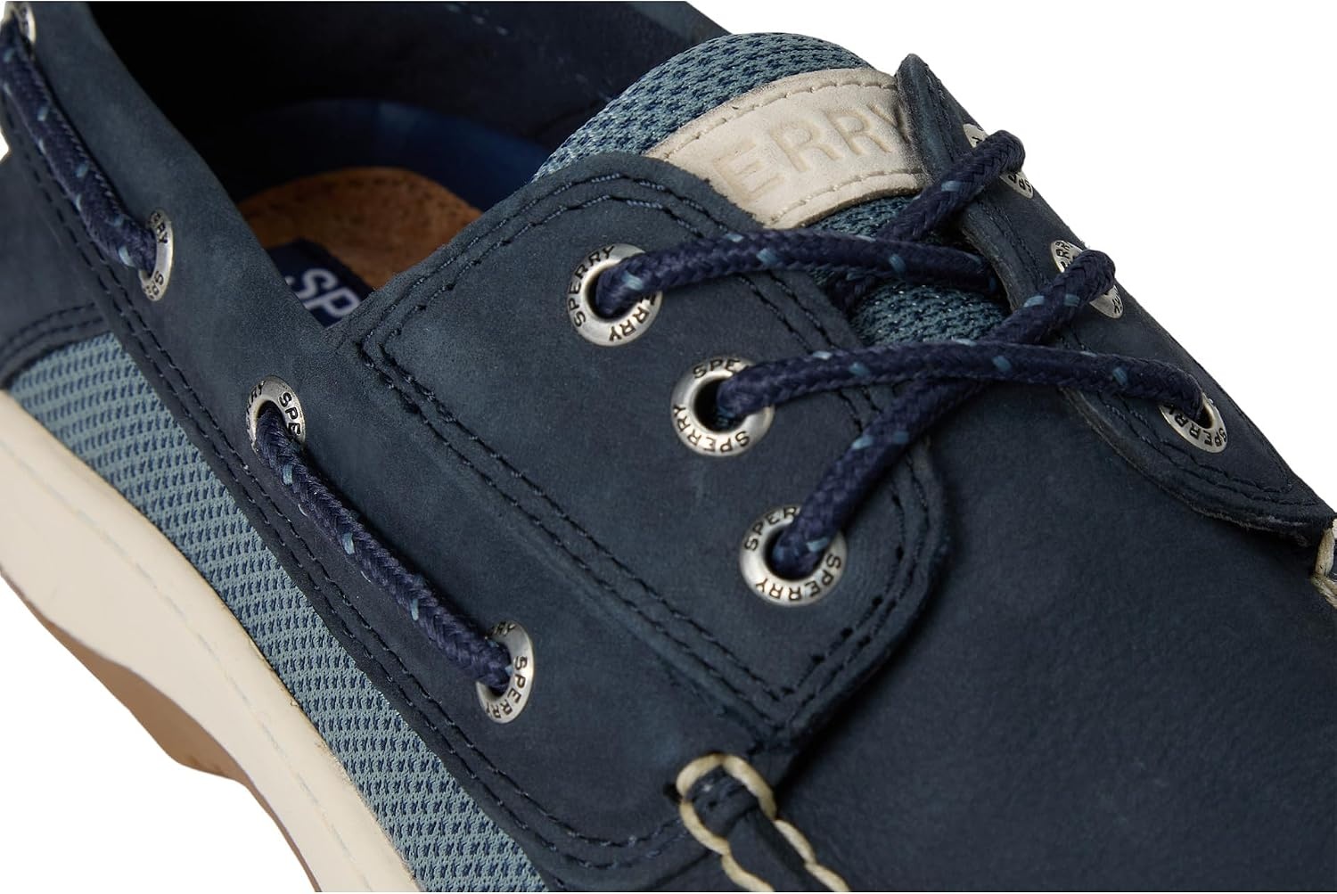 image:imageSperry Mens Billfish 3Eye Leather Boat ShoeNavy Nubuck