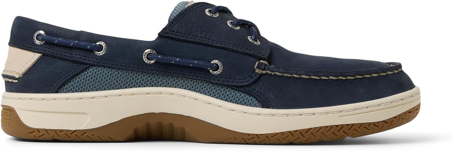 image:imageSperry Mens Billfish 3Eye Leather Boat ShoeNavy Nubuck