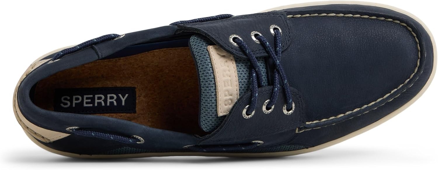 image:imageSperry Mens Billfish 3Eye Leather Boat ShoeNavy Nubuck