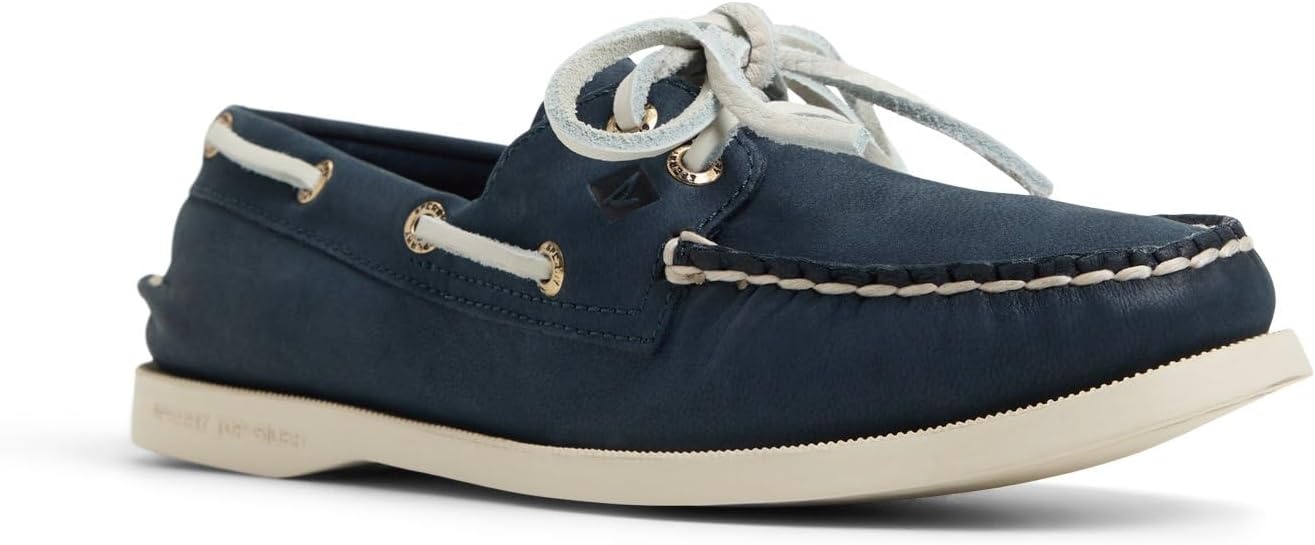 image:imageSperry Womens Authentic Original 2 Eye Leather Boat ShoeNubuck Navy