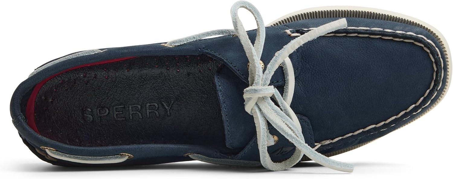 image:imageSperry Womens Authentic Original 2 Eye Leather Boat ShoeNubuck Navy