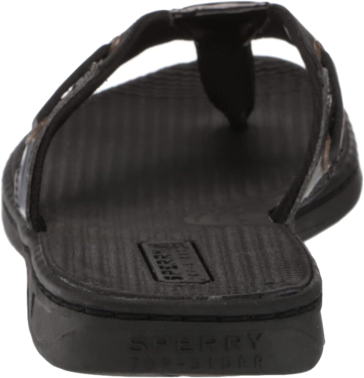 image:imageSperry Womens Seafish Leather Flip Flop SandalBlack Patent