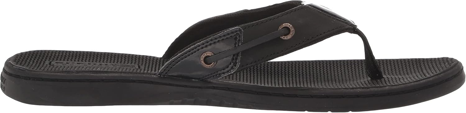 image:imageSperry Womens Seafish Leather Flip Flop SandalBlack Patent