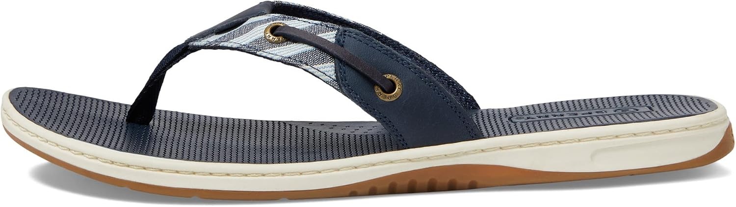 image:imageSperry Womens Seafish Leather Flip Flop SandalNavy
