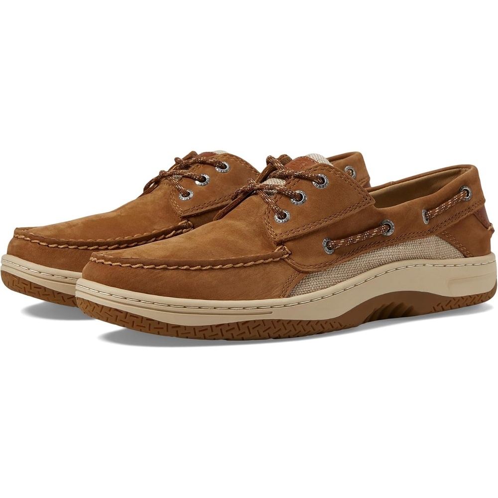image:imageSperry Mens Billfish 3Eye Leather Boat ShoeTan Nubuck