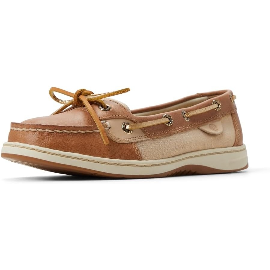 image:imageSperry Womens Angelfish 1Eye Leather Boat ShoeLinenGold