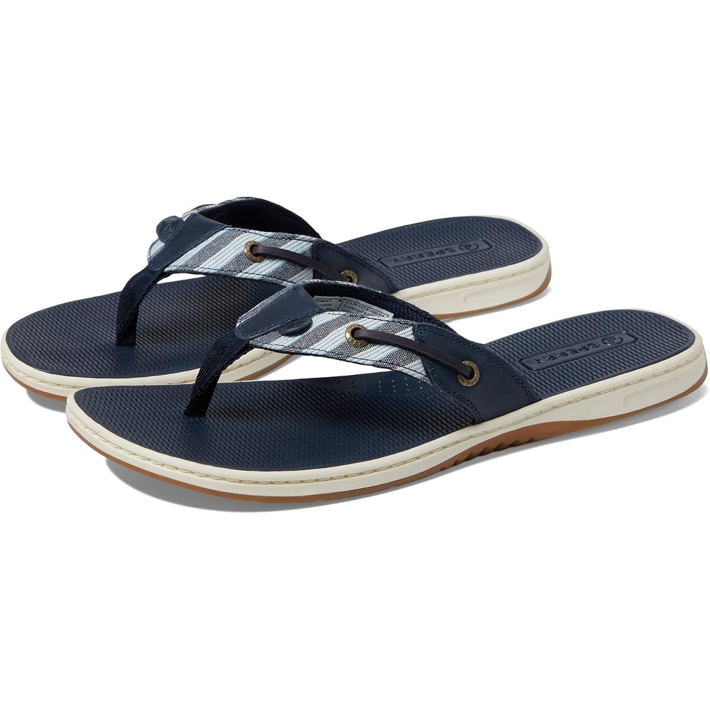 image:imageSperry Womens Seafish Leather Flip Flop SandalNavy