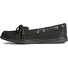 Sperry Women’s Angelfish 1-Eye Leather Boat Shoe(Black)