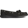 Sperry Women’s Angelfish 1-Eye Leather Boat Shoe(Black)