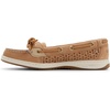 Sperry Women’s Angelfish 1-Eye Leather Boat Shoe(Perforated Tan)