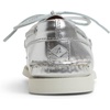 Sperry Women’s Authentic Original™ 2 Eye Leather Boat Shoe(Silver)