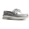 Sperry Women’s Authentic Original™ 2 Eye Leather Boat Shoe(Silver)
