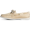 Sperry Women’s Authentic Original™ 2 Eye Leather Boat Shoe(White Leather)