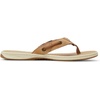 Sperry Women’s Seafish Leather Flip Flop Sandal(Beige)
