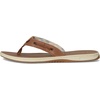 Sperry Women’s Seafish Leather Flip Flop Sandal(Dark Beige)