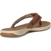 Sperry Women’s Seafish Leather Flip Flop Sandal(Dark Beige)